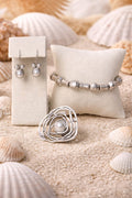 Set Perla Marina Elegance – Pulsera, Sortija y Aretes