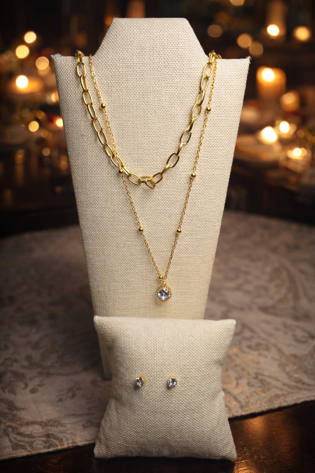 Collar con pendientes