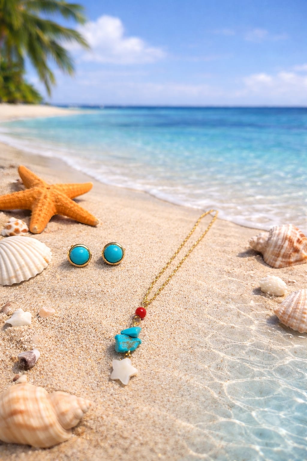 Set Estrella del Mar – Collar y Aretes