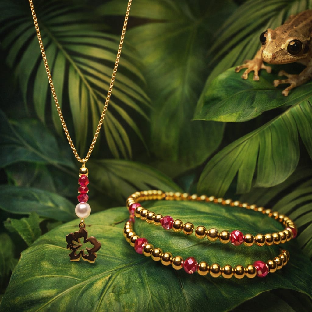 Set Amapola Elegante – Collar y Pulseras