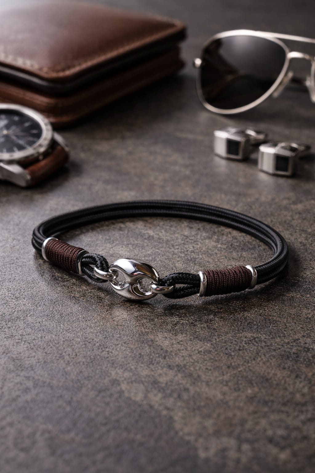 Pulsera Titan Noir – Estilo Masculino Minimalista
