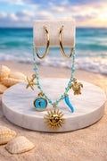 Collar Ocean Charm – Sol, Luna y Tortuga Marina
