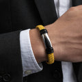 🔥 Titan Edge – Pulsera Premium de Acero & Cuero Trenzado