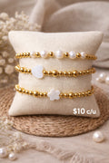 Pulsera Aura Perla Dorada